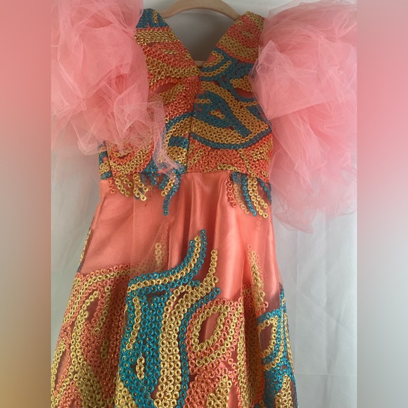 Girls size 4T custom original Fancy By Francesca Watson design pageant dress - Picture 4 of 4